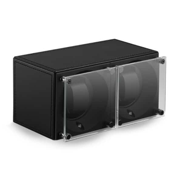 MasterBox_Black_Leather_Duo_Front_Angle_Plexi