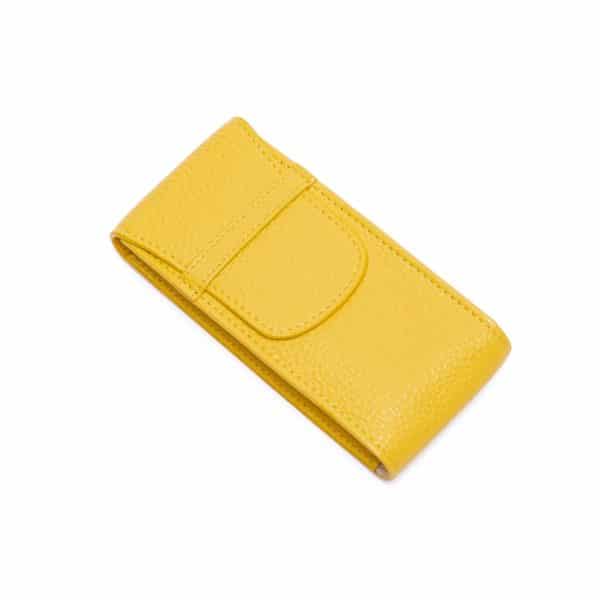 Portabello Watch Pouch Yellow Closed