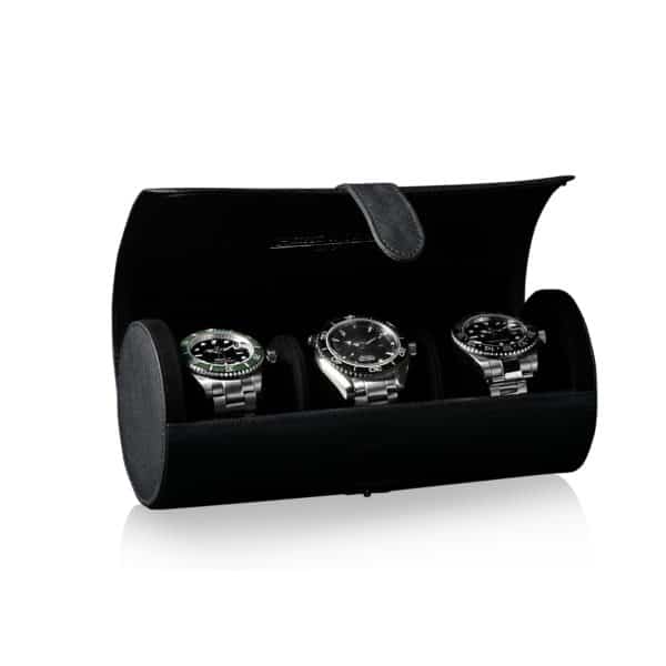 HeisseSohne Rondo 3 Black Black Front Angle Open Watches