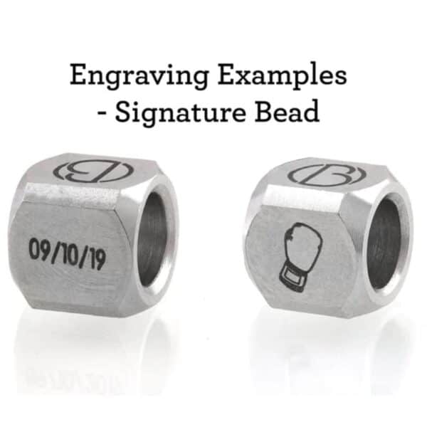 Signature Bead Etching Example