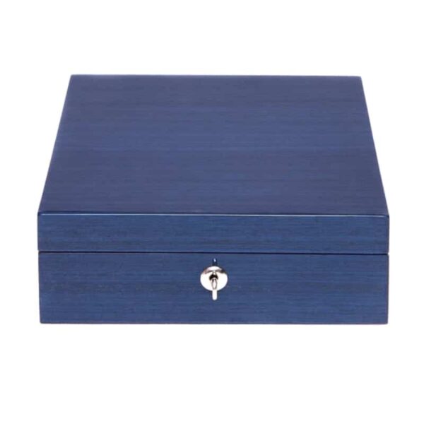 Heritage 4 Blue Watch Box Front Closed