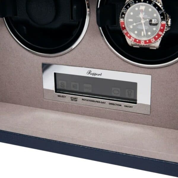 Quantum Duo Blue Watch Winder Angle Detail