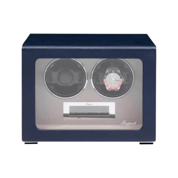Quantum Duo Blue Watch Winder Front Closed