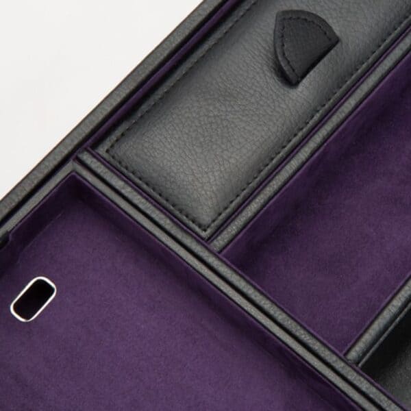 Blake Valet Tray Black Purple With Cuff Detail 306428