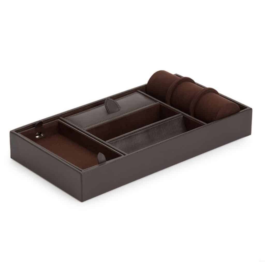 Blake Valet Tray Brown With Cuff Front Angle 306406