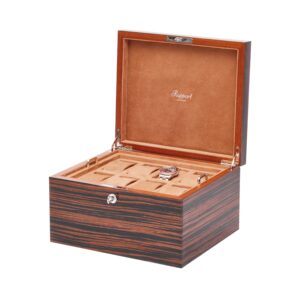 Rapport Heritage 16 Watch Box Macassar Front Angle Open