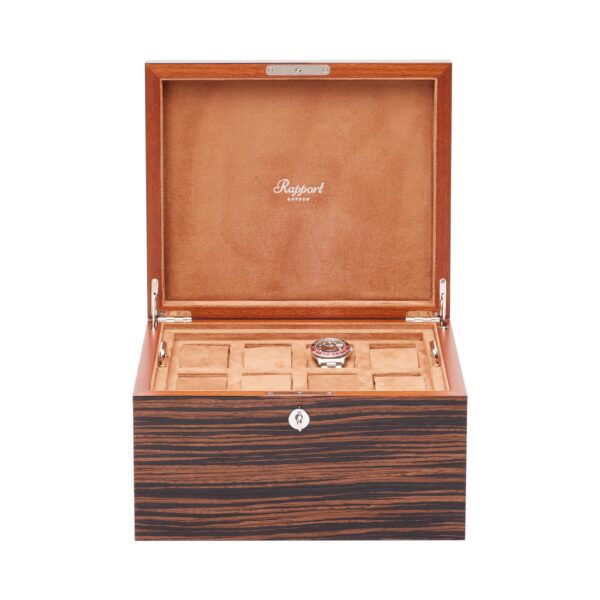 Rapport Heritage 16 Watch Box Macassar Front Open